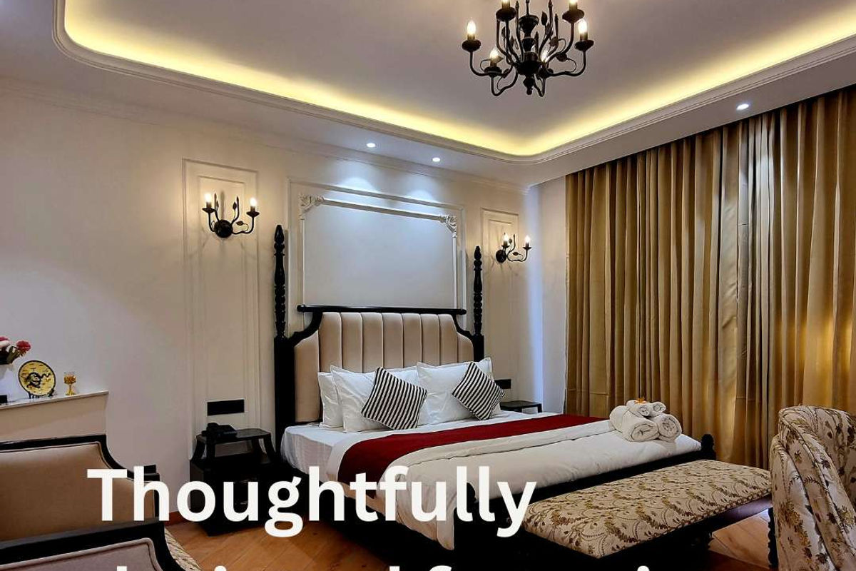 Premium Room with Jacuzzi at Akasa Dalhousie — in-room jacuzzi with valley views