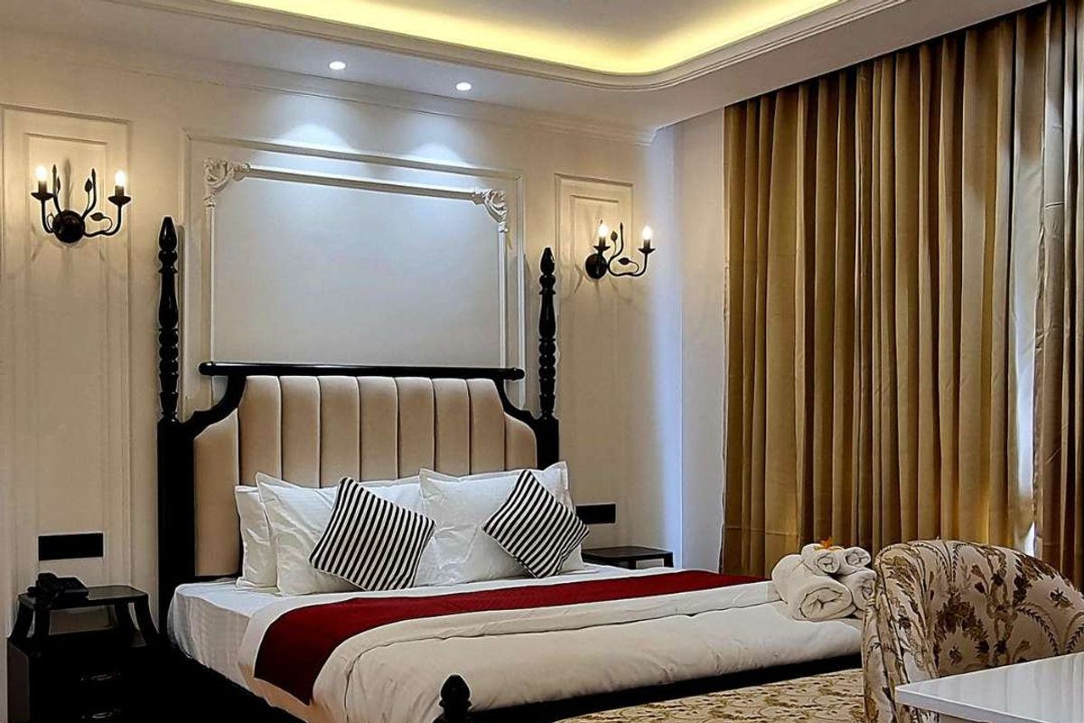 Dining setup with Pahadi cuisine at Akasa Dalhousie